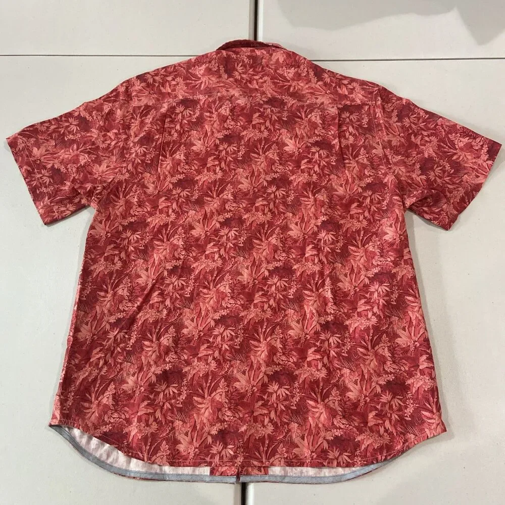 NWT Tommy Bahama Sport Jungle Shade Silk Sacramento City Baseball Red Large